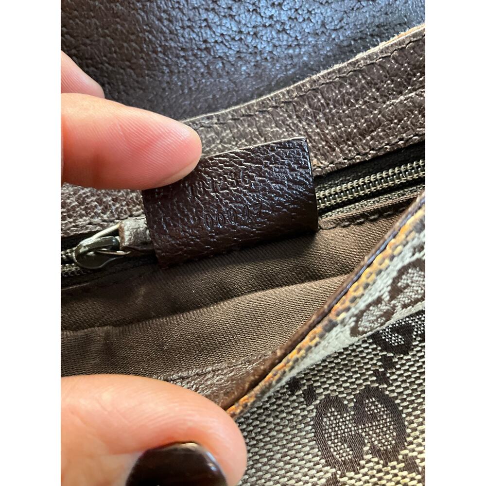 Gucci Vintage GG Monogram Canvas Waist Belt Bag Brown - Picture 9 of 9